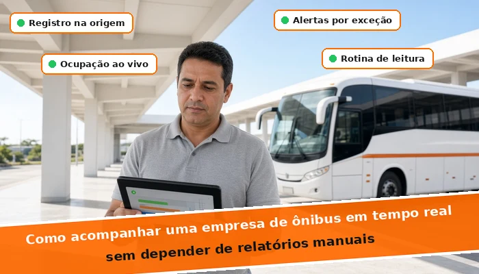 Imagem ilustrativa: Como acompanhar uma empresa de ônibus em tempo real sem depender de relatórios manuais