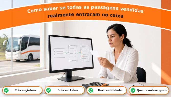 Imagem ilustrativa: Como saber se todas as passagens vendidas realmente entraram no caixa