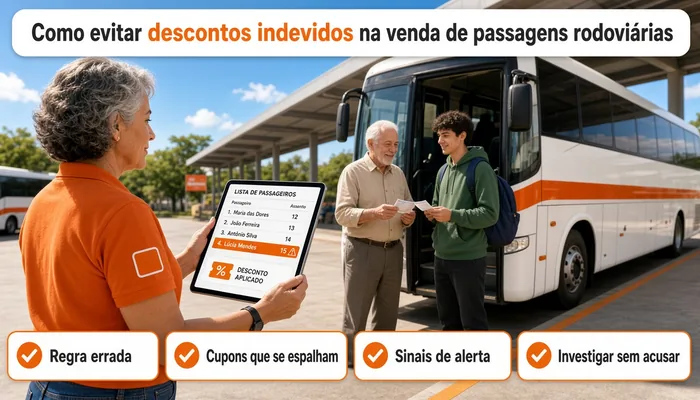 Imagem ilustrativa: Como evitar descontos indevidos na venda de passagens rodoviárias